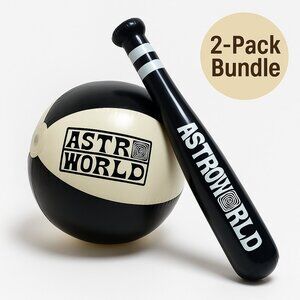 Astro World 2021 Official Merch Merchandise Souvenir Beach Ball & Bat Travis